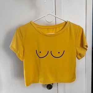 NWOT Boobie Crop Tee- Size Medium